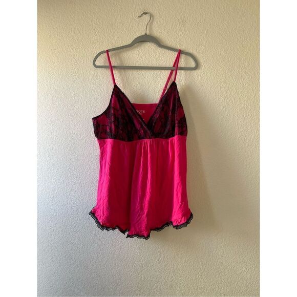 Cacique sleepwear womens‎ camisole pink and black size 22/24 - Picture 1 of 5